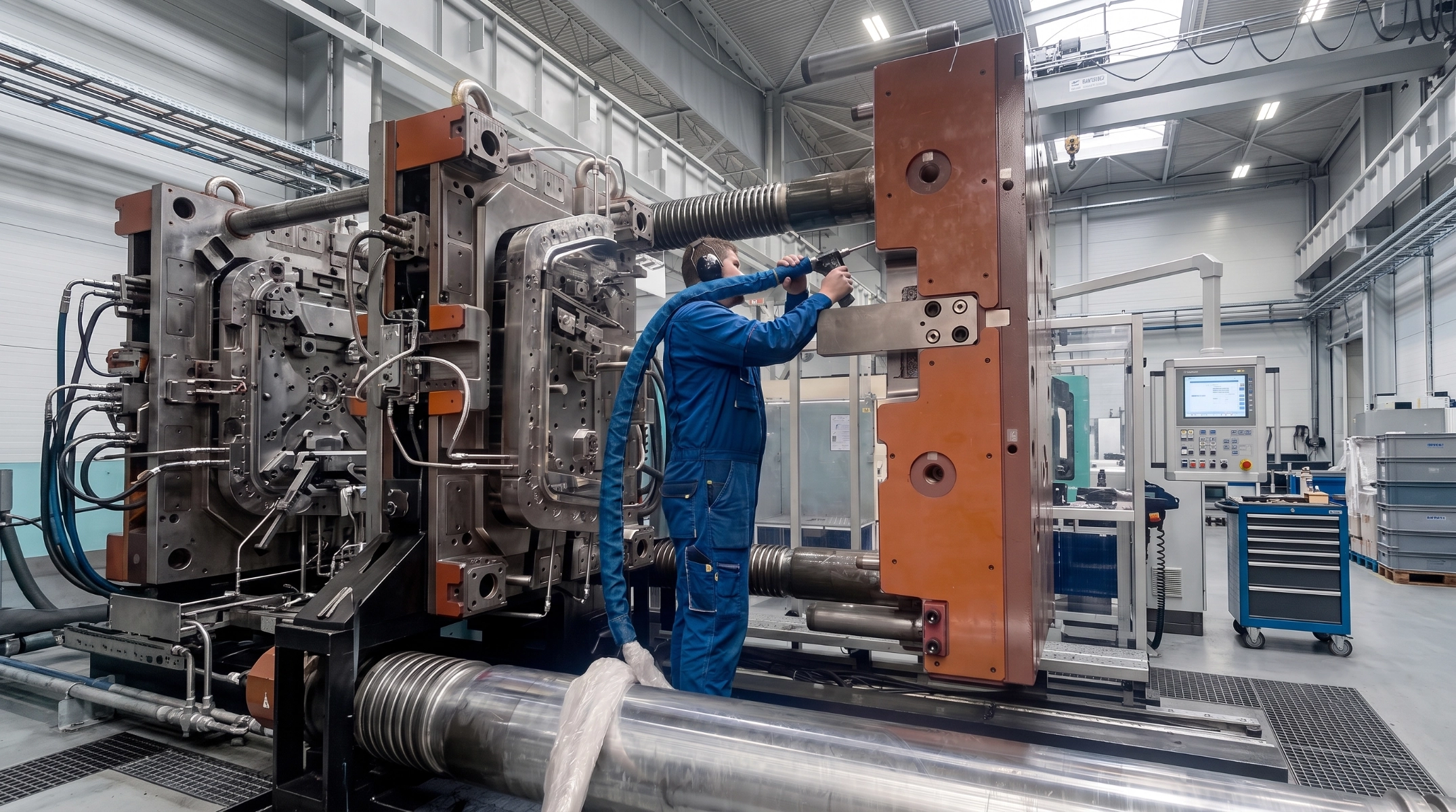 Limpieza industrial de moldes con un sistema de proyección de hielo seco